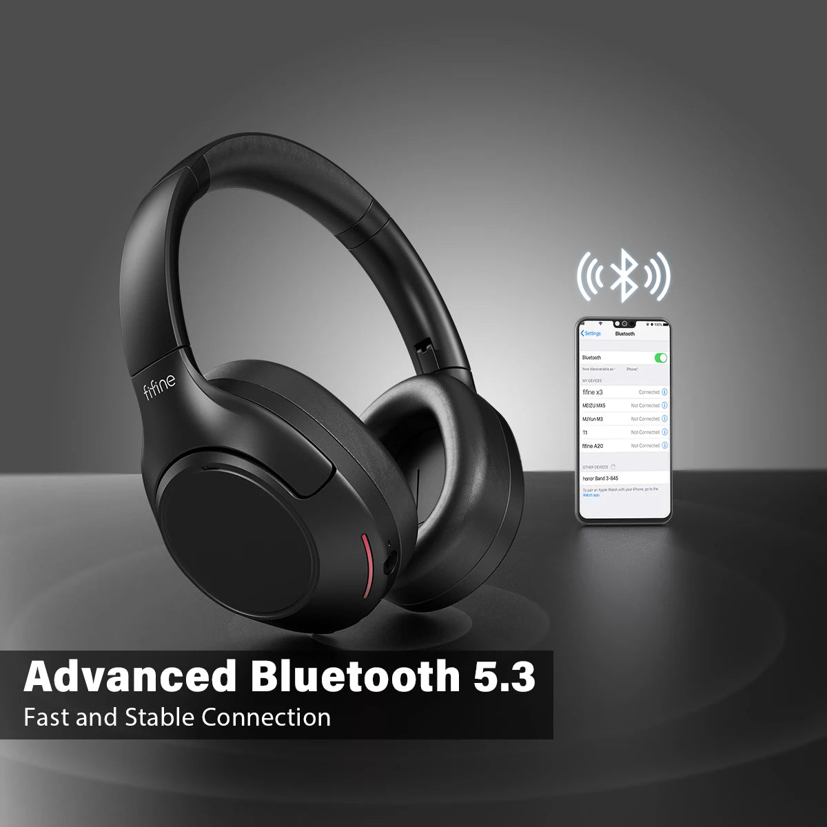 Bluetooth Wireless Headset, Noise Canceling Headphones with Transparency Mode, Deep Bass, Clear Calls, 65H Playtime -X3
