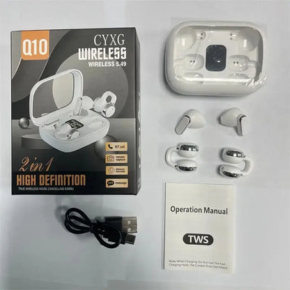 Bluetooth-Compatible 5.4 Wireless Earbuds, TWS Stereo, Hifi Stereo Sound, Noise-Cancelling In‑Ear Headphones with LED Display, Waterproof True Wireless Earbuds, Premium Earbuds, 2 Pairs